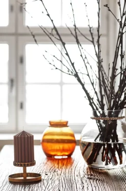 Aarikka Kultatuikku kynttilänjalka messinki