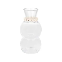 Aarikka Kupla lasimaljakko kapea 17x7 cm kirkas/valkoinen