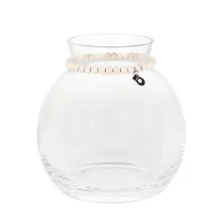 Aarikka Kupla lasimaljakko iso 22 cm kirkas/valkoinen