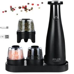 Adler suola- ja pippurimylly elektroninen musta