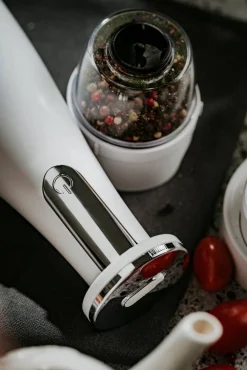 Adler suola- ja pippurimylly elektroninen valkoinen