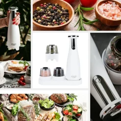 Adler suola- ja pippurimylly elektroninen valkoinen