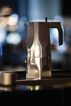 Alessi Ossidiana espressopannu 3 kuppia alumini