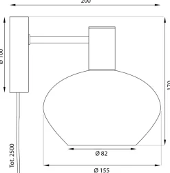 Aneta Lighting Bell seinävalaisin musta/valkoinen