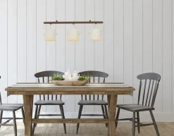 Aneta Lighting Espresso kattovalaisin 3-os. valkoinen/tumma puuväri