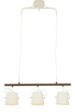 Aneta Lighting Espresso kattovalaisin 3-os. valkoinen/tumma puuväri