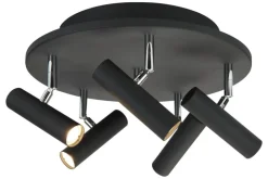 Aneta Lighting kattospotti Artic LED 5-os. pyöreä musta