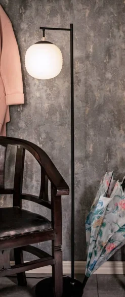 Aneta Lighting lattiavalaisin Rille musta/valkoinen