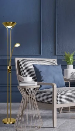 Aneta Lighting lattiavalaisin Nice LED uplight antiikki