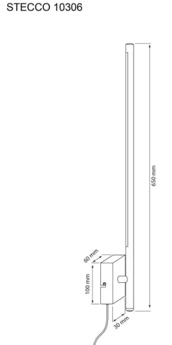 Aneta Lighting LED-seinävalaisin Stecco musta