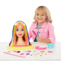Barbie kampauspää Neon Rainbow Deluxe