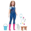 Barbie nukke maatilan eläinlääkäri