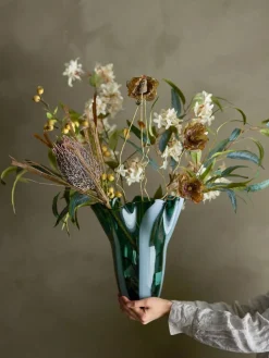 Bloomingville koristeoksa Palmflower ruskea