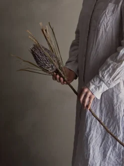 Bloomingville koristeoksa Palmflower ruskea