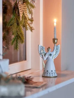 Bloomingville kynttilänjalka Evangeline valkoinen