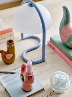 Bloomingville kynttilänjalka Trudy roosa