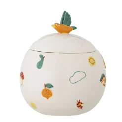 Bloomingville Mini purkki Agnes kannella valkoinen