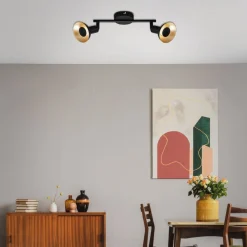 Briloner Kukui kohdevalaisin musta/kulta 25 cm