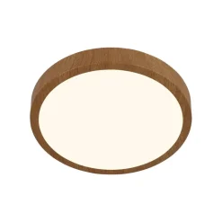 Briloner Runa LED-plafondi Ø 28 cm puu