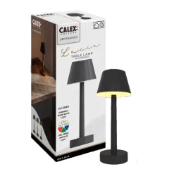 Calex pöytävalaisin Lucca IP54 ladattava