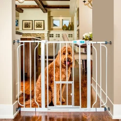 Carlson Pet Products leveä Lemmikkiportti valkoinen