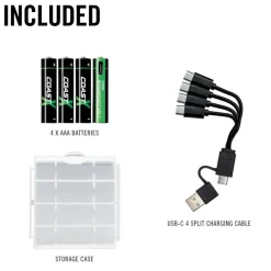 Coast paristo AAA USB-C 1.5V 4 kpl sis. latauskaapelin