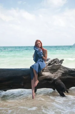 Cocoon mikrokuitupyyhe L 120x60 cm blue