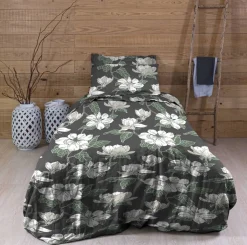 Create Home satiinipussilakanasetti Atsalea 150x210 + 55x65 cm t.harmaa