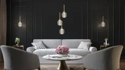 Design by Grönlund Champagne 3 kattovalaisin messinki