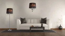 Design by Grönlund Crystal pöytävalaisin musta/mustakromi