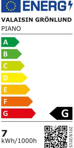 Design by Grönlund Piano pöytävalaisin musta