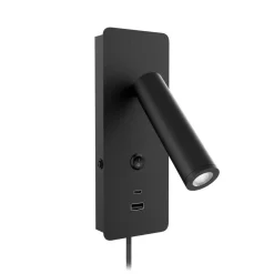 Design by Grönlund seinävalaisin Gent USB A+C musta