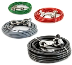 Dog TIE-OUT Cable kiinnitysvaijeri > 113 kg / 9 m harmaa