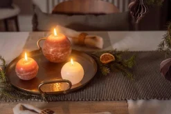 Fanni K Home pallokynttilä Rustiikki 12 cm cashew