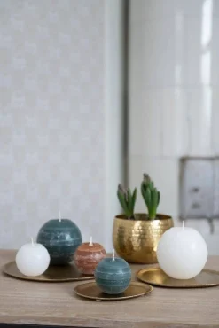 Fanni K Home pallokynttilä Rustiikki 12 cm valkoinen