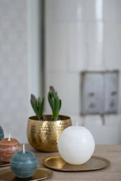 Fanni K Home pallokynttilä Rustiikki 12 cm valkoinen