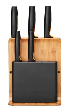 Fiskars Functional Form veitsitukki bambu (sis. 5 veistä)