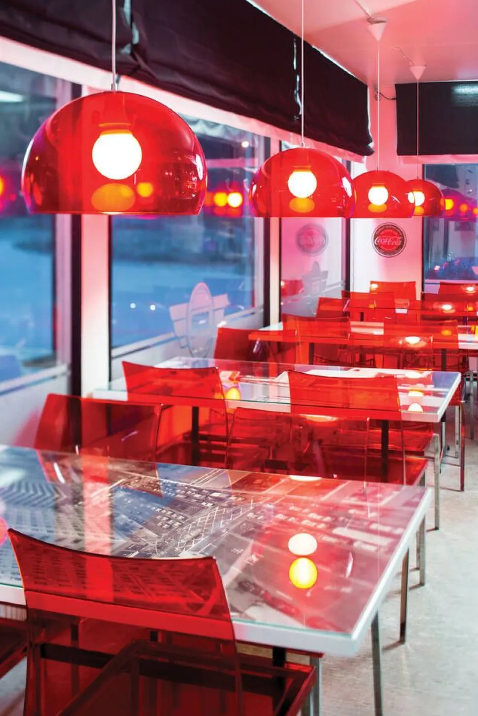 Fosto Monopol Ø 430 mm riippuvalaisin punainen