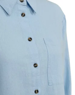 Freequent pusero FqLava-Sh-Simple Chambray Blue