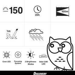 GP Discovery Käsivalaisin Disc ALCES 150LM