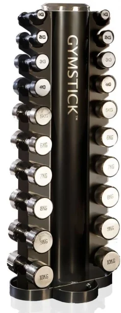 Gymstick kromikäsipainot 1-10 kg & torniteline