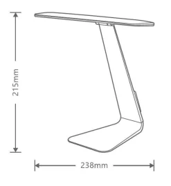 Heat LED-pöytävalaisin Slim 21,5 cm USB-lataus