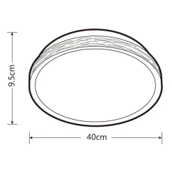 Heat plafondi Spots Easy Mount 40 cm valkoinen