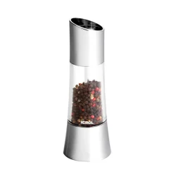 Heirol Pippuri kääntömylly 18 cm, teräs/akryyli