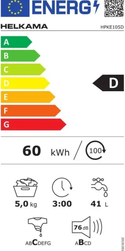 Helkama pesukone HPKE105D 5 kg