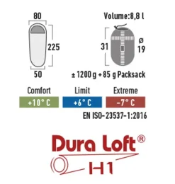 High Peak makuupussi Lite Pak 1200