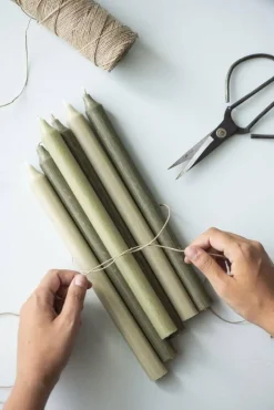 IB Laursen kruunukynttilä 29 cm rustiikki metsän vihreä