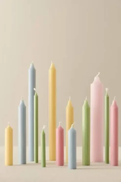 IB Laursen kruunukynttilä 29 cm rustiikki keltainen