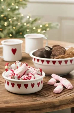 IB Laursen kulho sydämillä 20 cm emaloitu