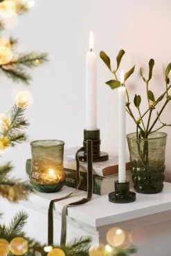 IB Laursen kynttilänjalka 6x6,5 cm vihreä lasia